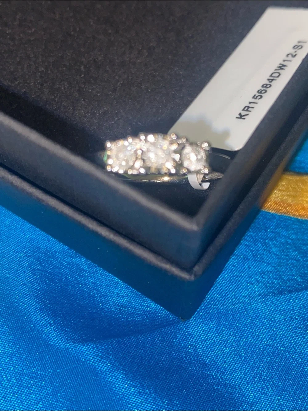 NATURAL DIAMOND RING- 0.25 CTS on a 925 STERLING SILVER BAND